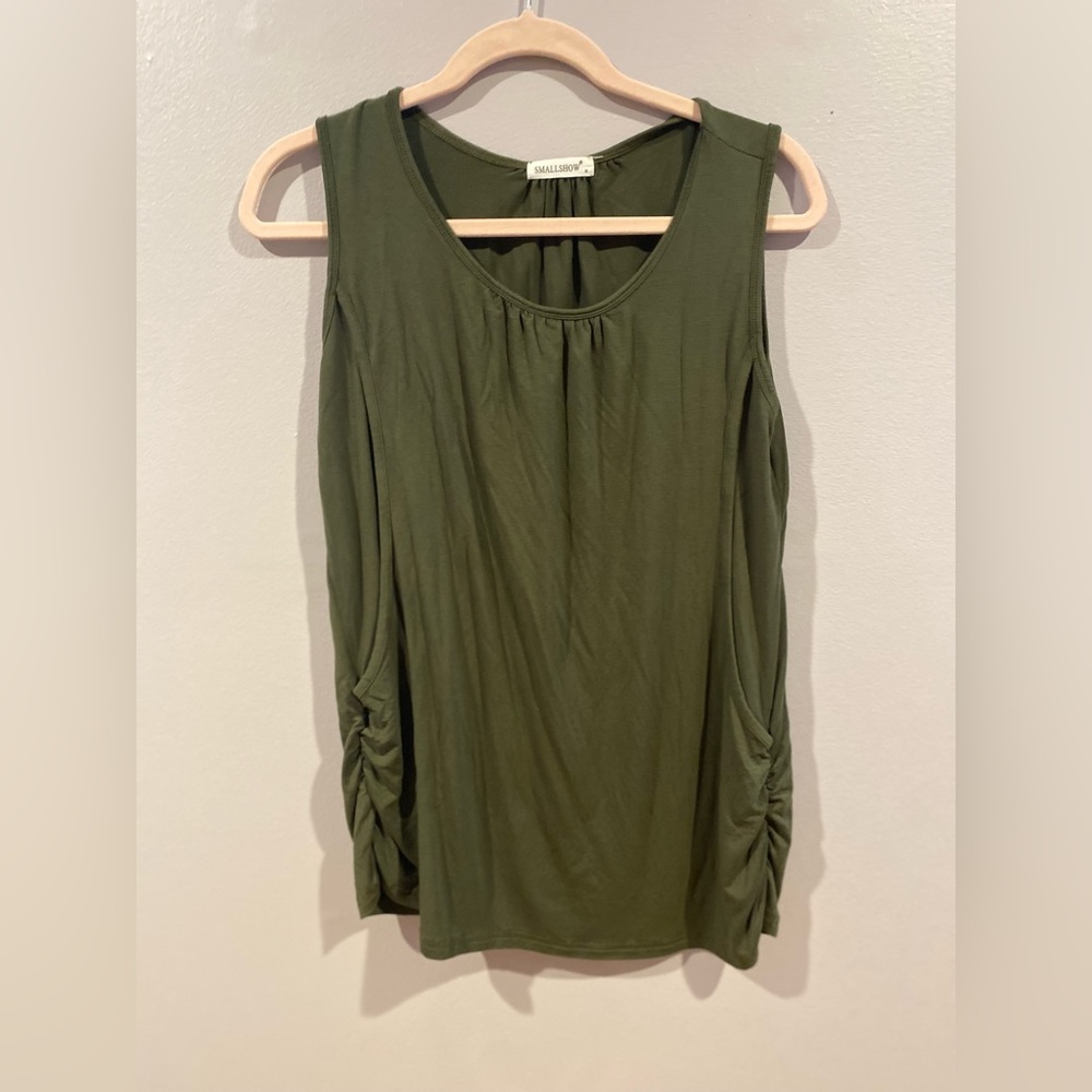 MEDIUM ARMY GREEN Smallshow Maternity Nursing Tank Top